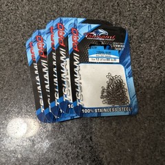 Tsunami Size 12 Swivels Stainless Steel Heavy Duty Rolling Swivel 88Lb Lot of 5