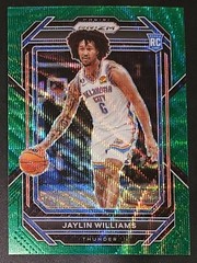 Jaylin Williams 2022-23 Panini Prizm GREEN WAVE PRIZM Parallel Rookie Card 247