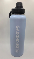 32 fl oz Blue Stainless Steel Reusable Water Bottle w/ Screw-On Lid & Loop