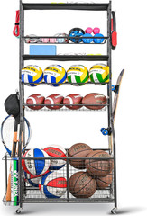Sports Equipment Garage Organizer,Garage Ball Storage for Sports Gear and Toys,
