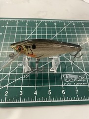 Vintage Bagley Monster Shad Crankbait Lure Tennessee Shad Metallic Silver Scale