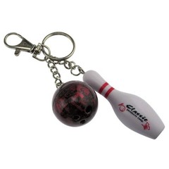 Multi-color Bowling Ball and Pin Keychain – Free Ship – New!