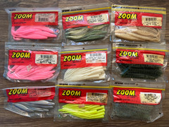 NEW LOT ZOOM Fishing Bait Soft Plastic 1LBS 9OZ. SALT FLUKE SPLIT TAIL CENTIPEDE