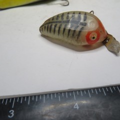 FISHING LURE UNKNOWN 2″ MINNOW GREEN & CLEAR