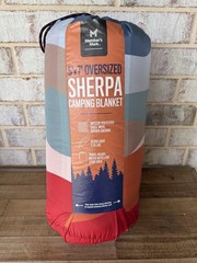 Member’s Mark 5 x 7 Oversized Sherpa Camping Blanket Water Repellent Lightweight