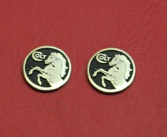 Colt 1/2″ Brass Grip Medallions 1 pair