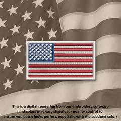 American Flag Iron-On Patch | Embroidered Flag Patches | Multiple Colors & Sizes