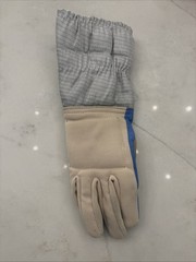Blue Gauntlet Right Hand Electric Saber Glove Size 7.5