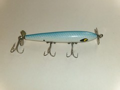 Smithwick Devils Horse Blue Scale & White Wood Topwater Lure – Used (?)