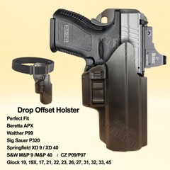 IPSC Drop Offset SAR 9 Holster Fit Sarsilmaz SAR 9 9x 40 B6C ST9 K11 P8S B6C OWB