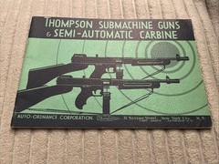 Thompson Submarine Guns Semi automatic Carbine booklet 1936 Auto Ordinance Co.