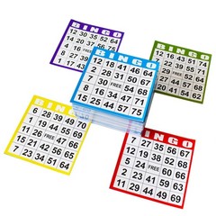 Bingo Paper Game Cards 1 Card 100 Books of 5 Sheets
