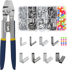 Fishing Crimping Tool Kit Stainless Steel Crimp Pliers Wire Rope Crimping Too…