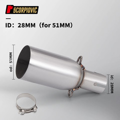 Motorcycle Modified Exhaust Pipe, Various Sizessuitable for 28-45Mm Adapter, 51M