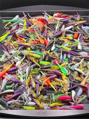1 LB (300+ pcs)MISC PANFISH SOFT PLASTIC GRUB BAIT JIG CRAPPIE PANFISH BABY SHAD