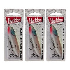 (Lot of 3) Heddon Super Spook Boyo Okie Shad 3″ 3/8oz Topwater Walker X9235HOS
