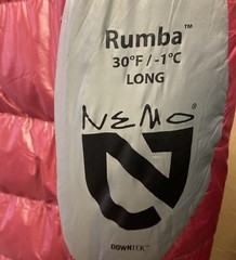 Nemo Rumba/Rhumba Down Sleeping Bag Women’s Long 30 Degrees Pre Owned