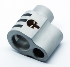 1911 COMMANDER Compensator Punisher Skull Laser Etched SS Satin Finish .45acp