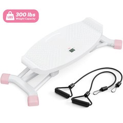 MERACH Slide Steppers for Exercise at Home Stair Stepper with Resistance Bands