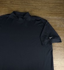 Nike Golf Black Mock Neck Shirt Tiger Woods Dri Fit 3XL Swoosh Performance