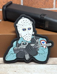 Tactical PVC Patch, Morale Heat Bank Robber Gun, Hook Backed Val Patch