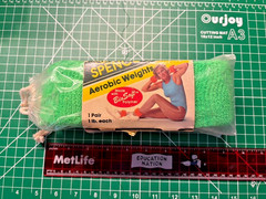 VINTAGE 1986 Spenco Aerobic Ankle Wrist Weights 1 LBS Neon Green NOS Orig Pkg