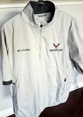 Columbia Golf Windbreaker Medium, Mens Lightweight Jacket, Corvette Museum Logo