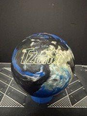 Brunswick TZone Bowling Ball 8 lb Blue Black White Polyester Spare Ball Drilled