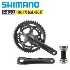 SHIMANO FC R460 Crankset 2×10 Speed with BB RS500 170 175mm 48-34T MTB Bike