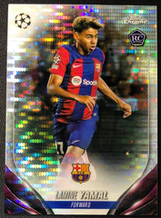 2023-24 Topps Chrome UEFA Club Competitions Lamine Yamal #64 Pulsar Refractor