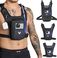 Elite Hydra Running Chest Pack W/ Gun Holster, Phone Holder Touch Friendly, Came