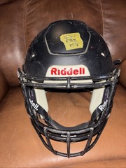 Riddell Speed Flex Medium Football Helmet (Flat Black W/ Black Face Mask)
