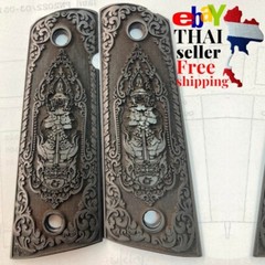 Grip for 1911 Thawes Suwan Handcraft pistol black wood THAI Gun