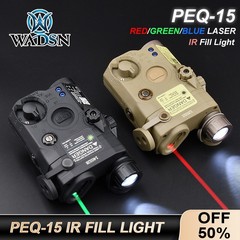WADSN Tactical PEQ 15 Red Dot Laser Green Blue IR Fill Light Flashlight Strobe