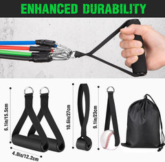 4 PCS Baseball Exercise Bands Interchangeable Grips Baseball Resistance Trainer