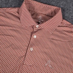 Rhoback Don’t Mess Polo Mens M Burnt Orange Texas Longhorns Performance Golf