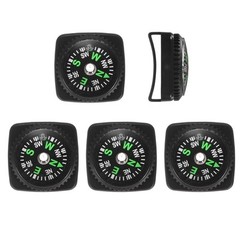 20mm Slip-On Wrist Compass [5PCS] – Hard Shell Liquid Filled Compass – [Black]