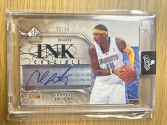 2009-10 SP Auth Signature Collection Carmelo Anthony Ink Credible Autograph /49