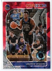 19-20 Premium Hoops Red Cracked Ice Prizm Andrew Wiggins #110 Golden State Warri