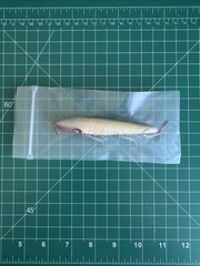 Vintage Smithwick Devils Horse Wood Green Lure Silver Flitter Glitter Prop Bait