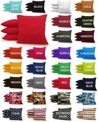 8 All Weather Regulation Corn Hole Bags – 25+ Colors -High Quality -Resin Filled