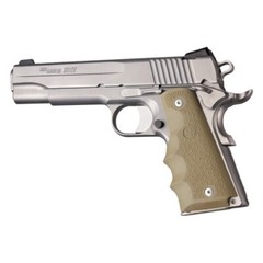 Hogue 1911 Government Model Rubber Grip W/Finger Grooves-FDE-45003