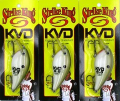 (3) Strike King KVD 8.0 Square Bill 4 1/4″ Crankbaits 1.5 Oz Tennessee Shad New