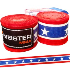 AMERICAN 180″ SEMI-ELASTIC HAND WRAPS Meister MMA Handwraps Mexican Boxing NEW