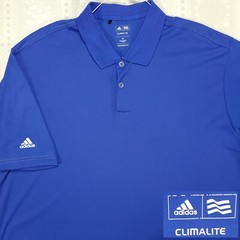 ADIDAS Mens Golf Polo Shirt Size XL Royal Blue Climalite #R89