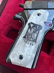 1911 Pearl Engraved»The World Is Yours Scarface» grips Colt 45 38 super