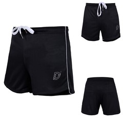 DEFY NEW MENS WORKOUT GYM TRAINING SPORTS RUNNING CASUAL FITNESS SHORTS BLACK
