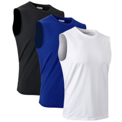 3 Pack Men’s Tank Top Muscle Sleeveless Shirt Gym Vest Quick Dry Workout Sports