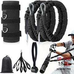 4PCS Baseball Exercise Bands with Interchangeable Grips, Baseball Batting Set