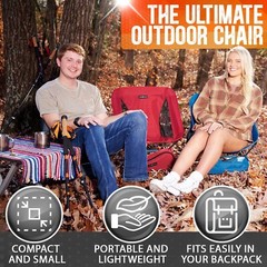 Pike Trail Folding Compact Camp Chair – Portable, Ultralight 2.2 LB holds 330 LB
